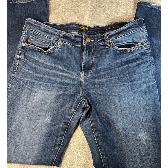 Dear John Bootcut Jeans Blue Denim Distressed Casual Everyday - Picture 2 of 8